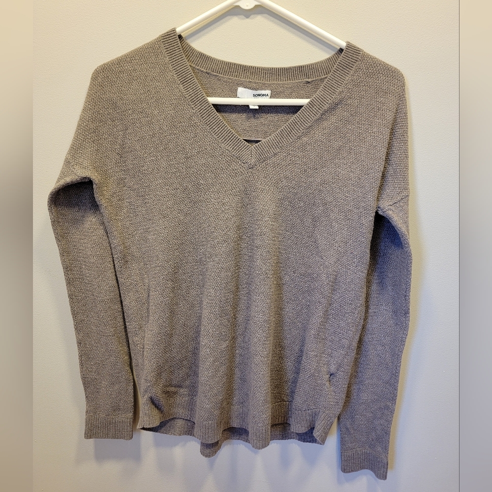 Sonoma Size Small Brown V-Neck Sweater